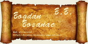 Bogdan Bosanac vizit kartica
